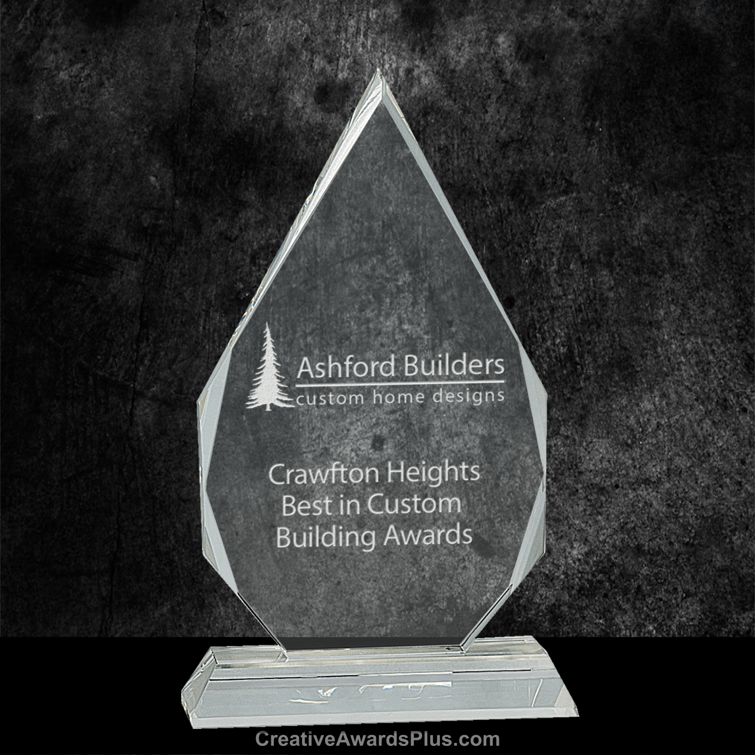 Teardrop Crystal Award 9" / Clear