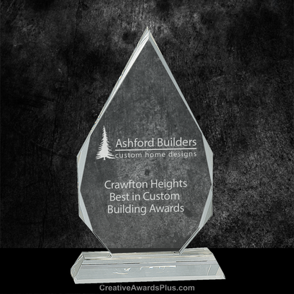Teardrop Crystal Award 9" / Clear