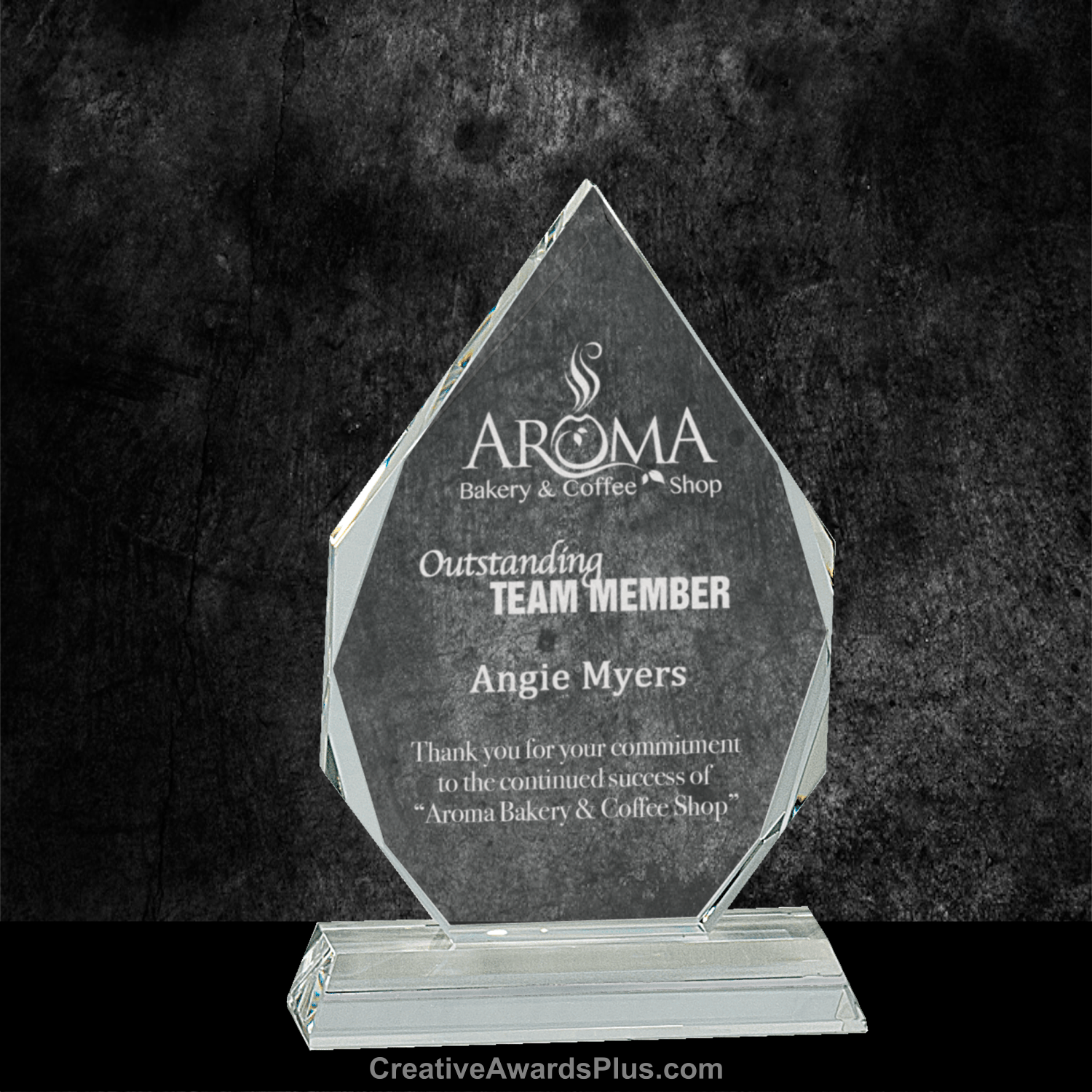 Teardrop Crystal Award 7" / Clear