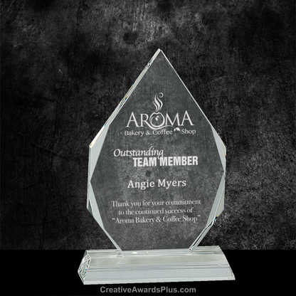 Teardrop Crystal Award 7" / Clear
