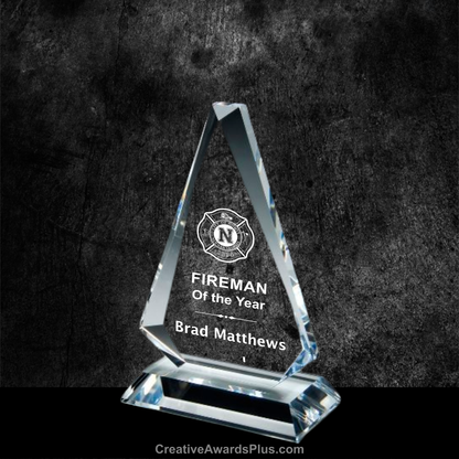 Triangle Crystal Award 8" / Clear