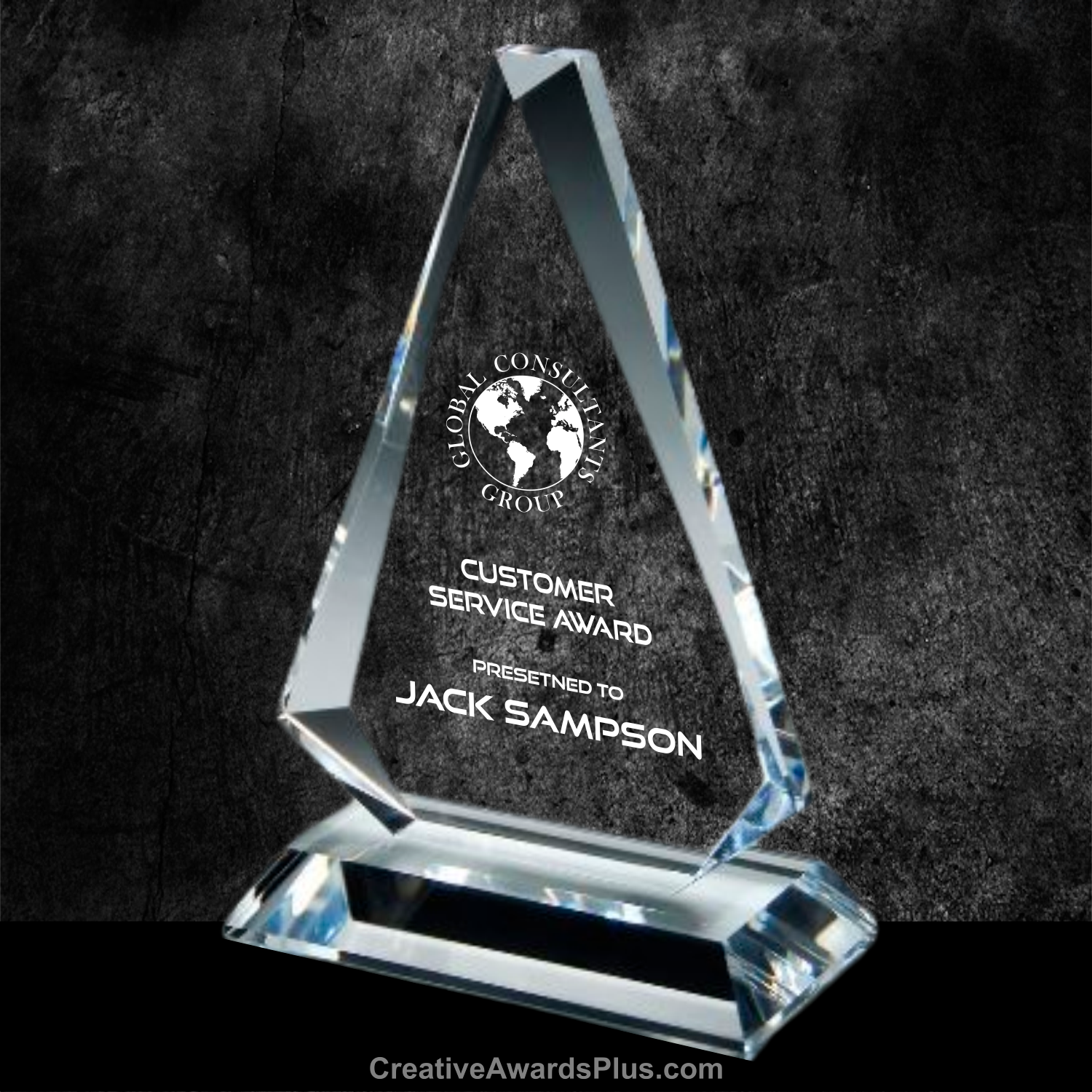 Triangle Crystal Award 10" / Clear