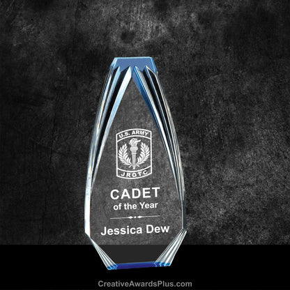 Diamond Obelisk Acrylic Award 7" / Blue