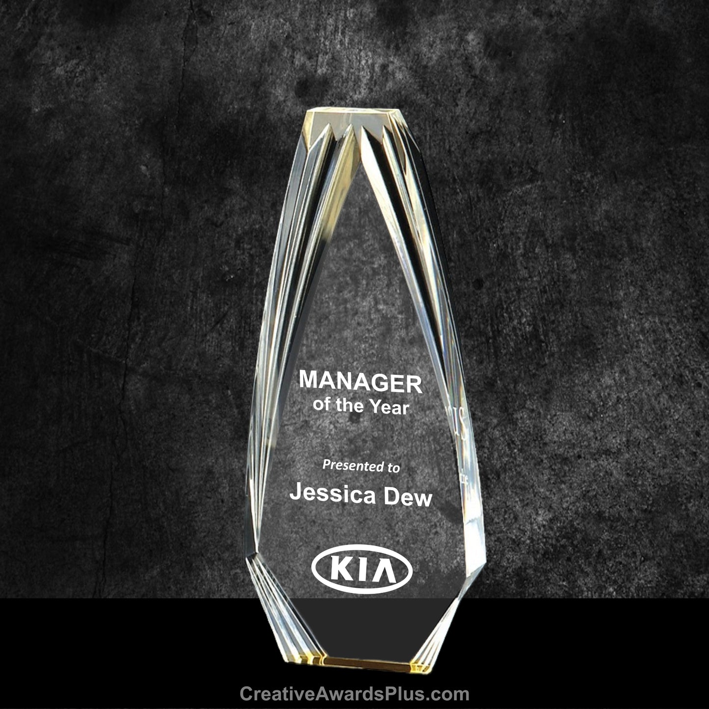 Diamond Obelisk Acrylic Award 8" / Gold