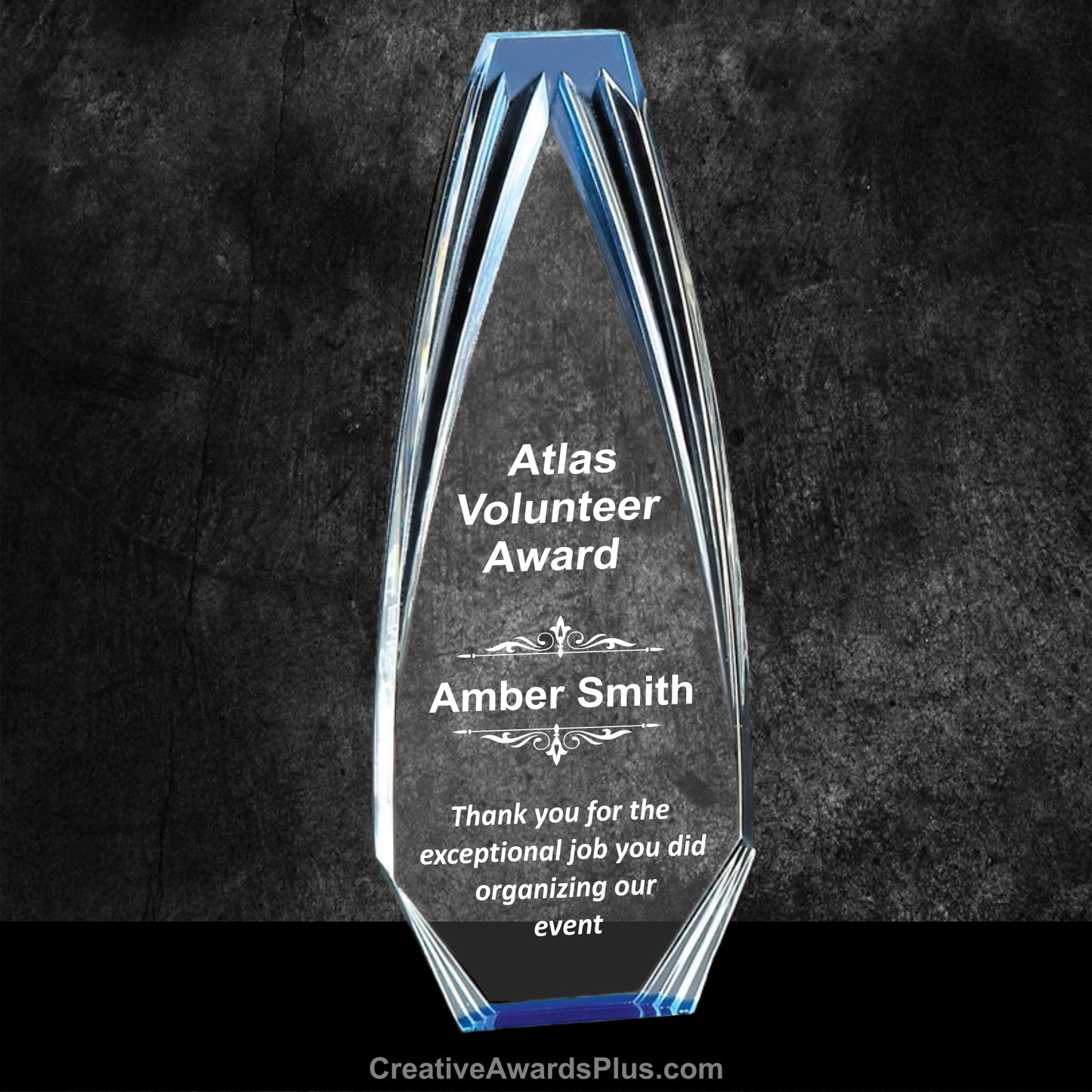 Diamond Obelisk Acrylic Award 9" / Blue