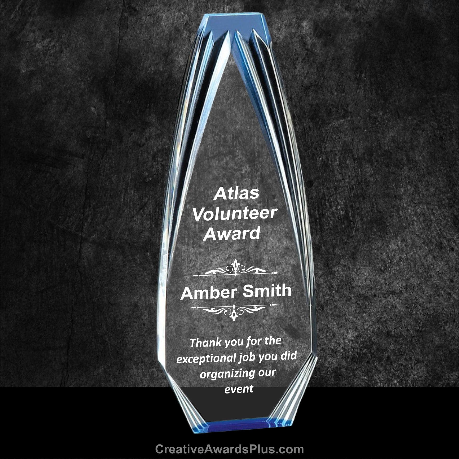 Diamond Obelisk Acrylic Award 9" / Blue