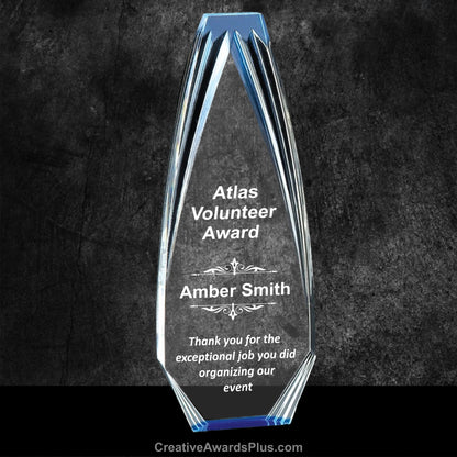 Diamond Obelisk Acrylic Award 9" / Blue