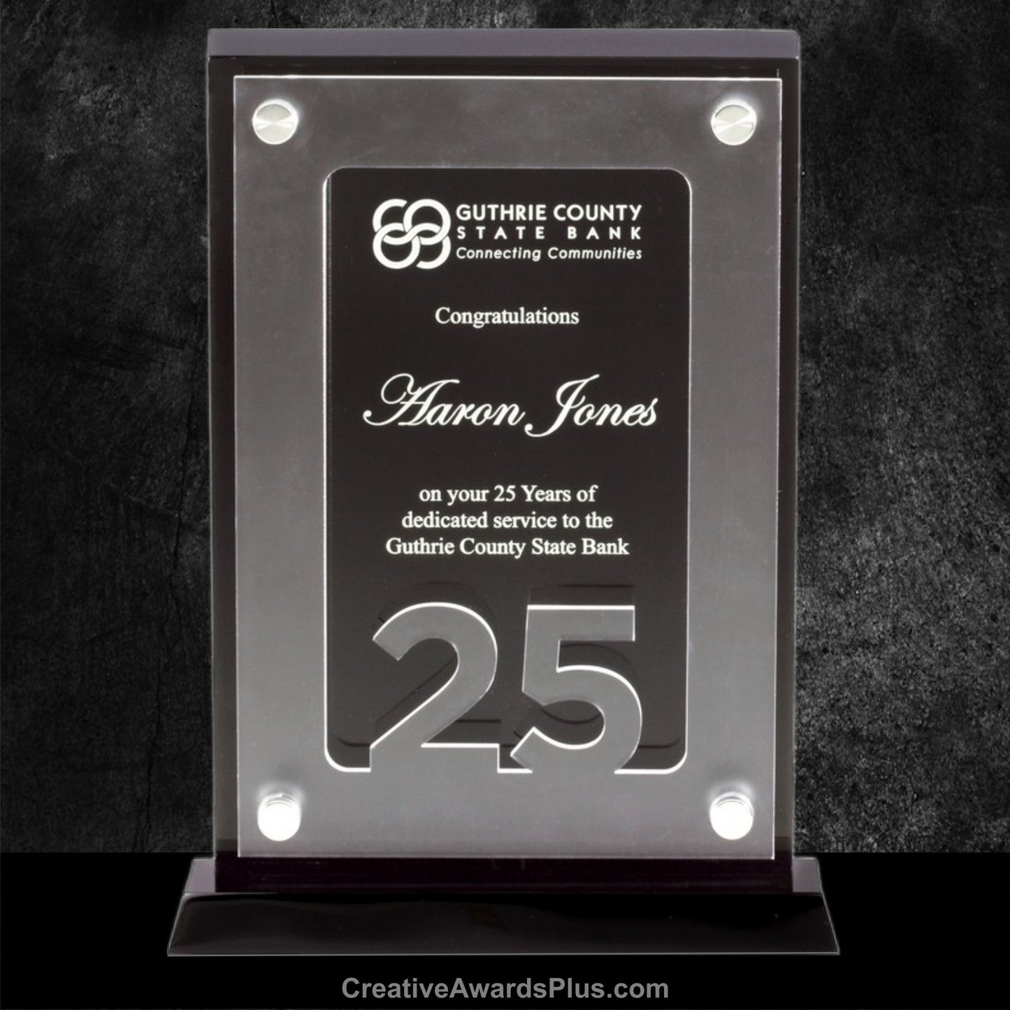 25 Year Acrylic Award 10.25" / Black