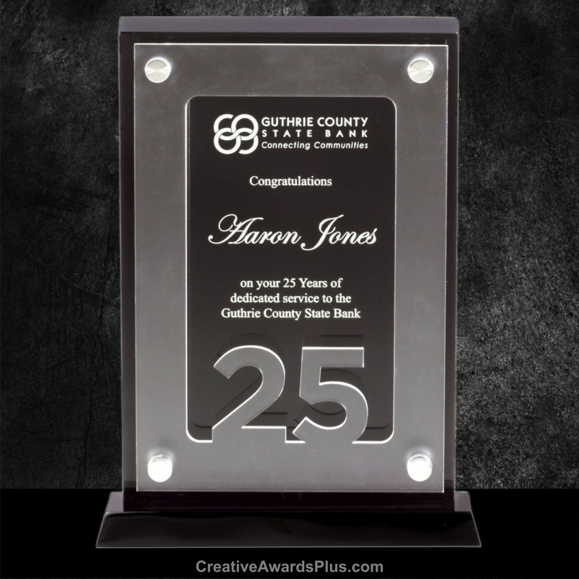 25 Year Acrylic Award 10.25" / Black