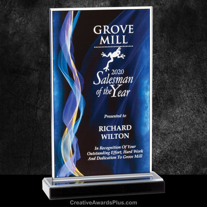 Illusion Blue Acrylic Award 11" / Blue