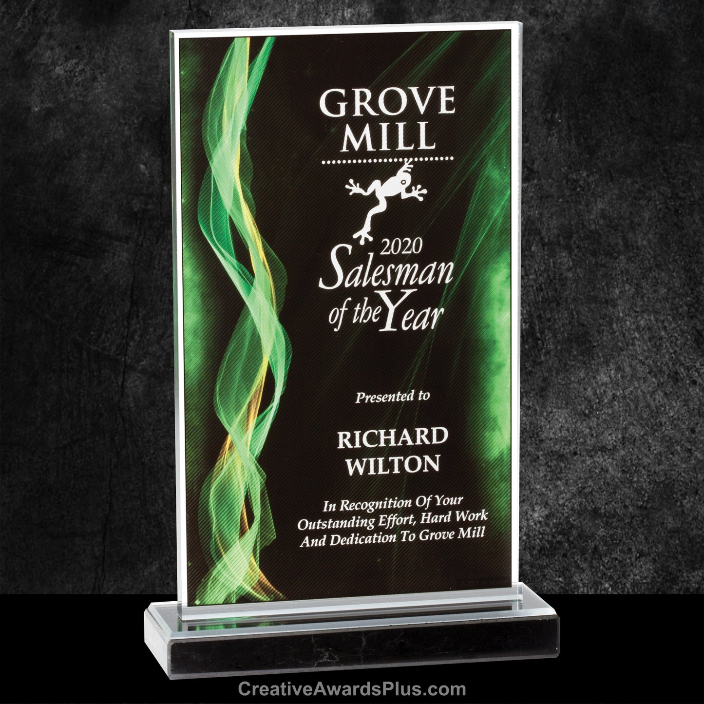 Illusion Blue Acrylic Award 11" / Green