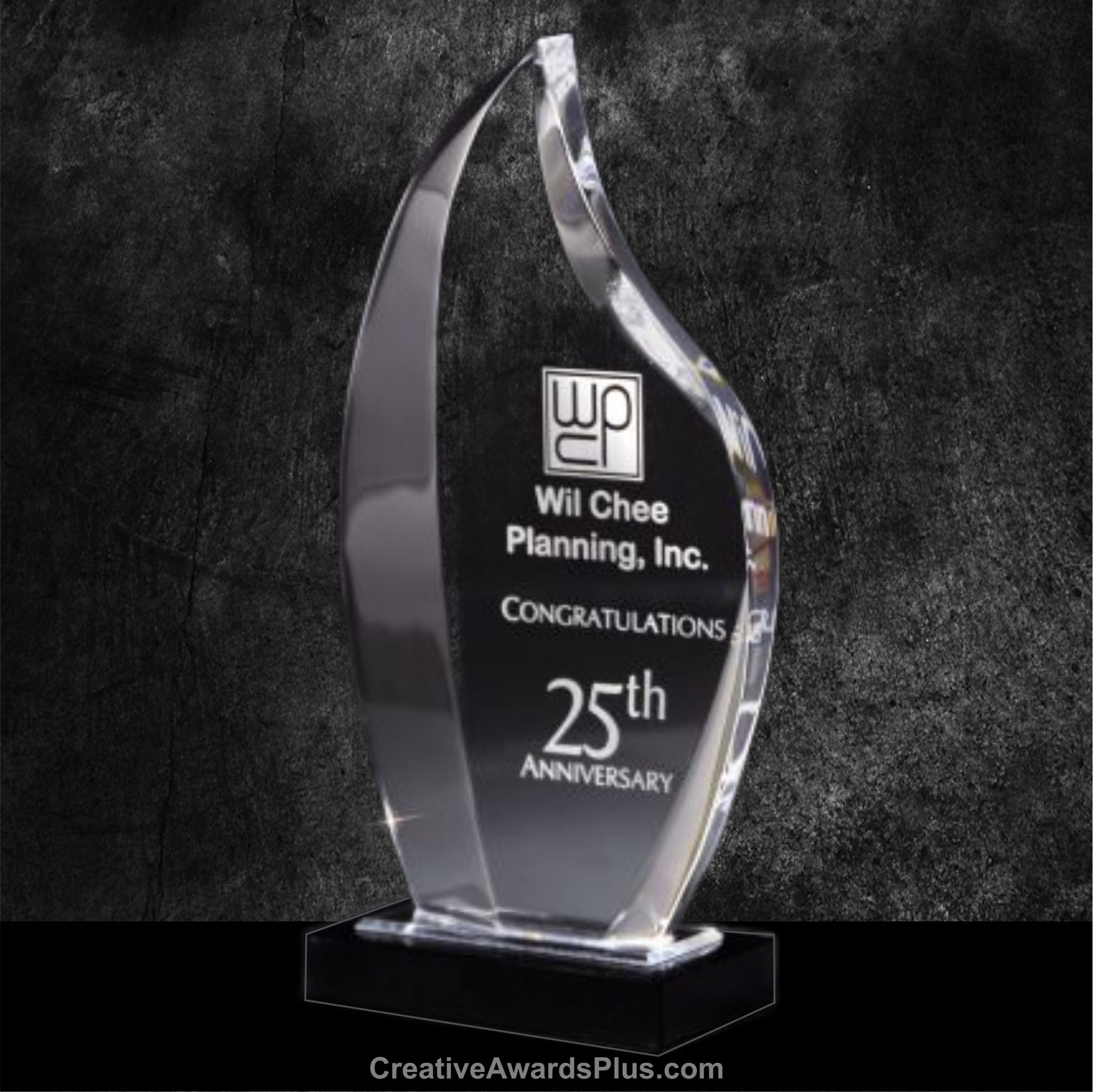 Nile Flame Acrylic Award 11" / Black