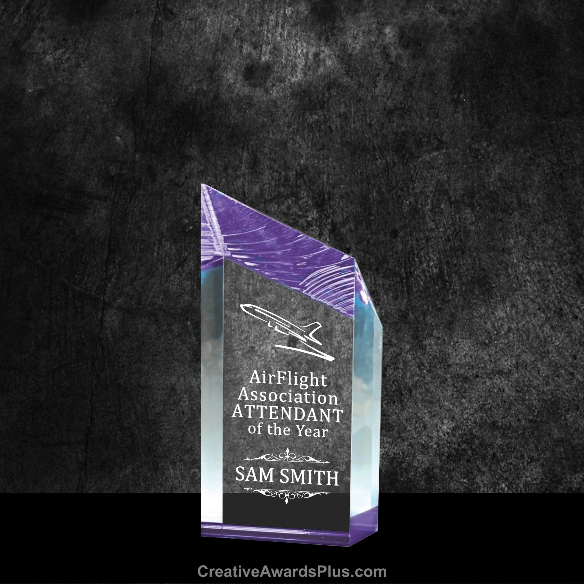 Glacier Acrylic Award 6" / Purple