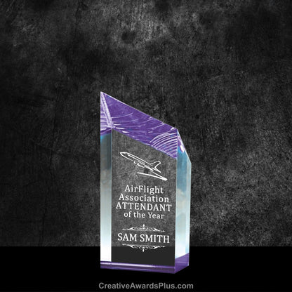 Glacier Acrylic Award 6" / Purple