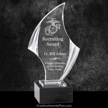 Nouveau Curved Acrylic Award 11.75" / Black