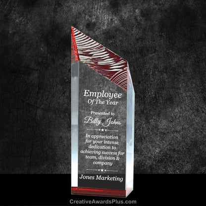 Glacier Acrylic Award 8.5" / Red