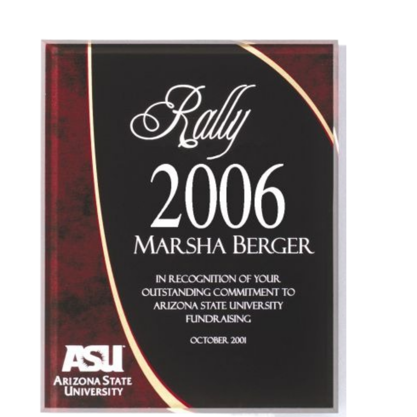 Horizon Burgandy Acrylic Plaque 8" x 10" / Burgundy
