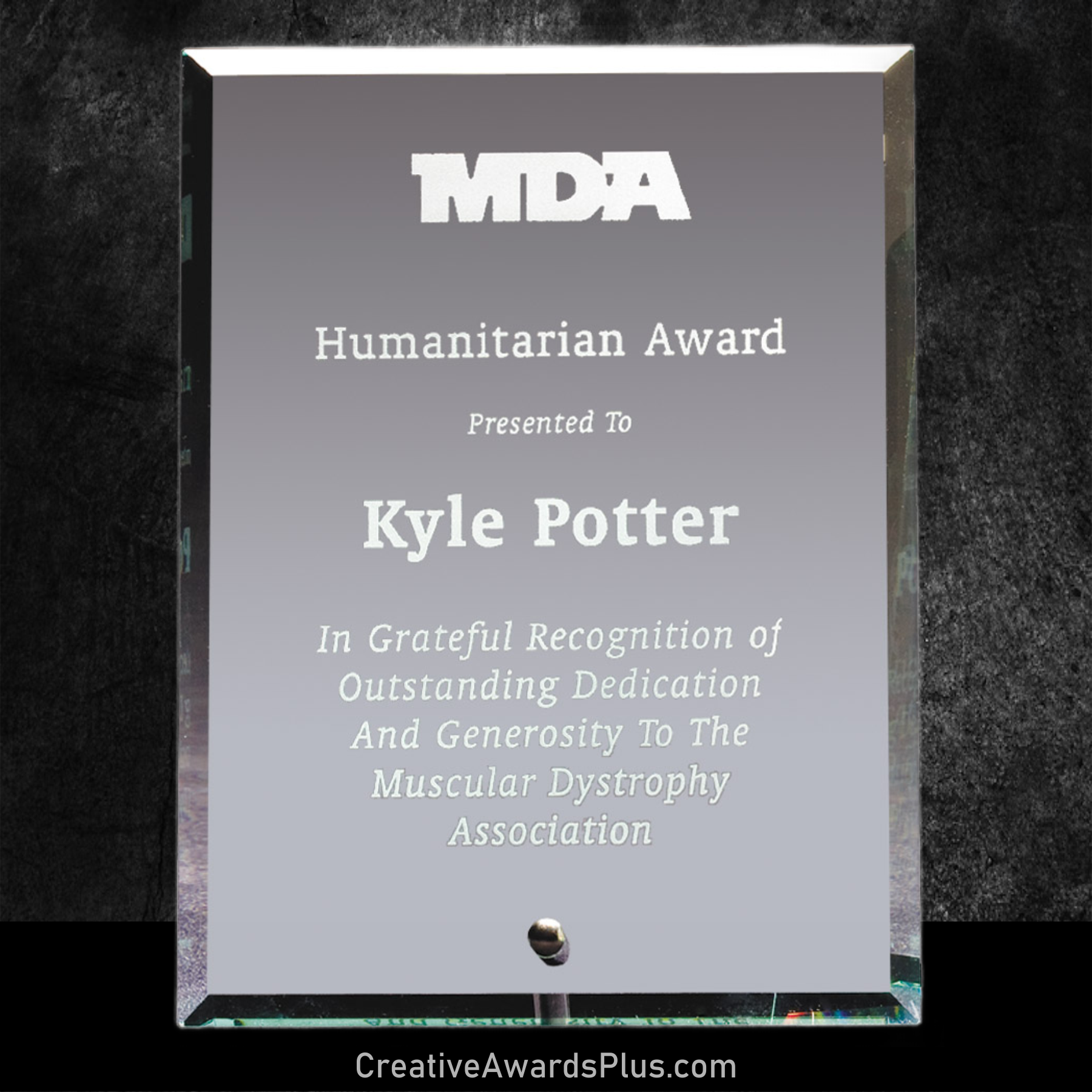 Standing Glass Award 10" / Clear