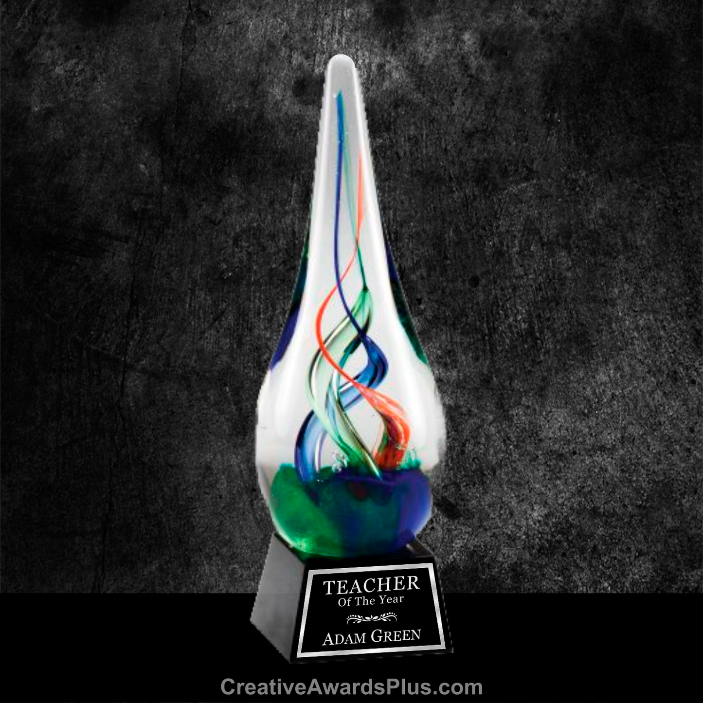 Spiral Teardrop Award 7.5" / Multiple Colors