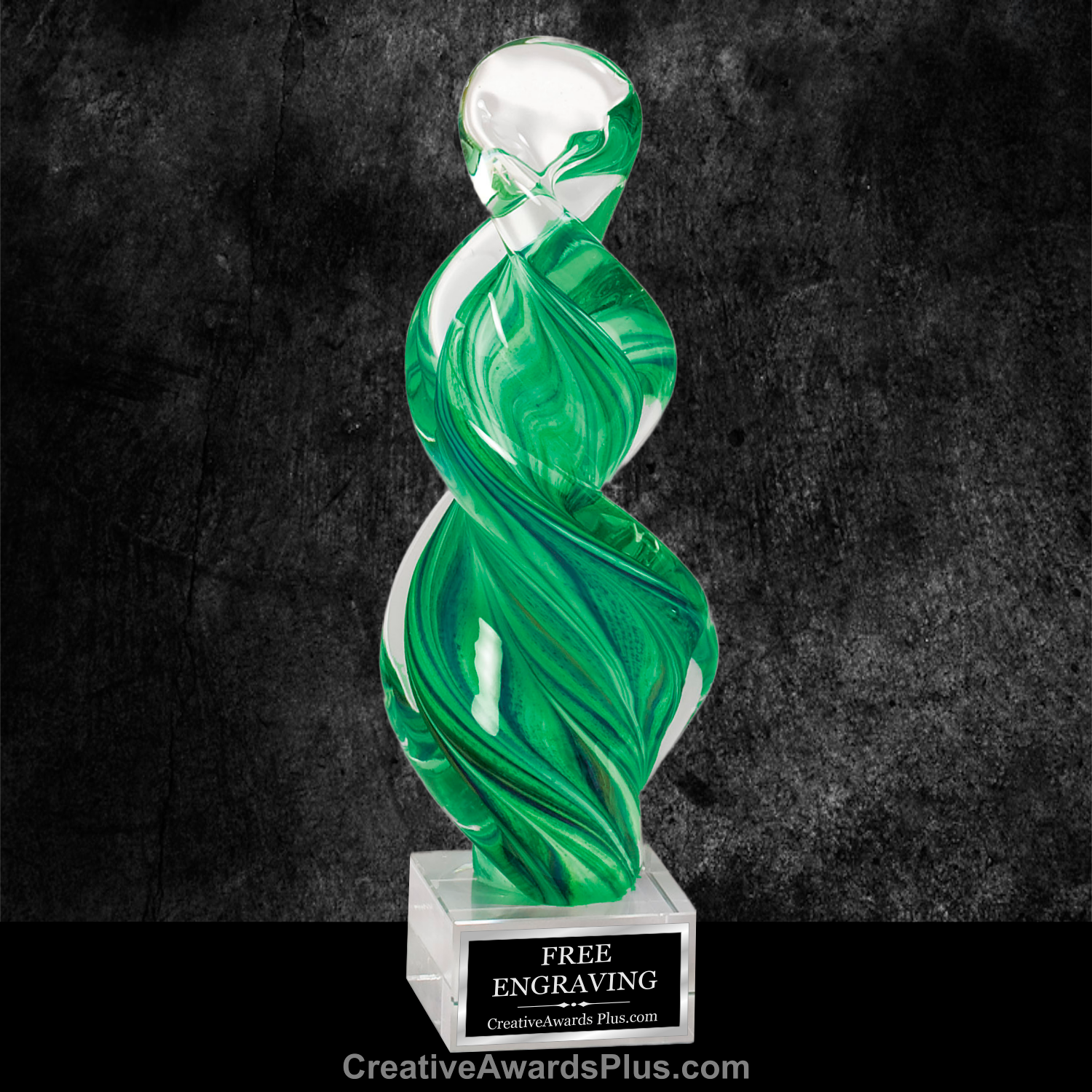 Twirl Glass Art Glass 12.25 / Green