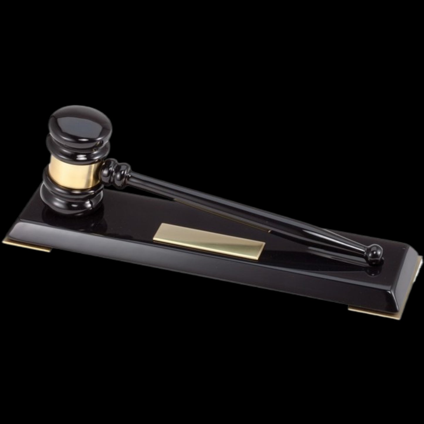 Deluxe Ebony Gavel Set 10" / Black Piano Finish