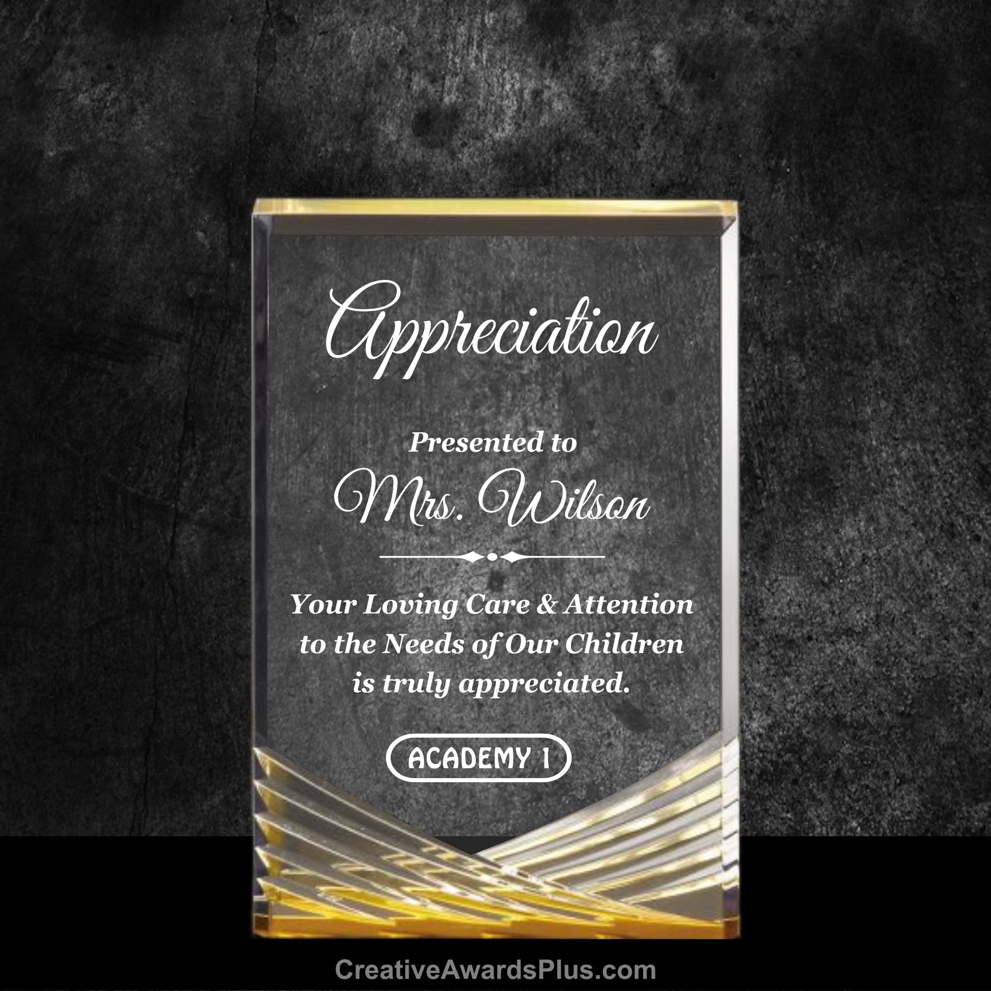 Inspire Acrylic Award 6" / Gold