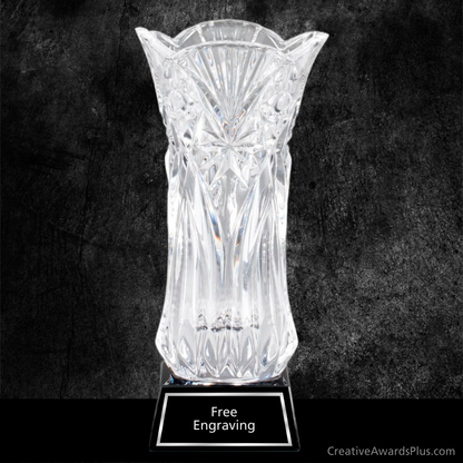 Tall Crystal Vase 13" / Clear
