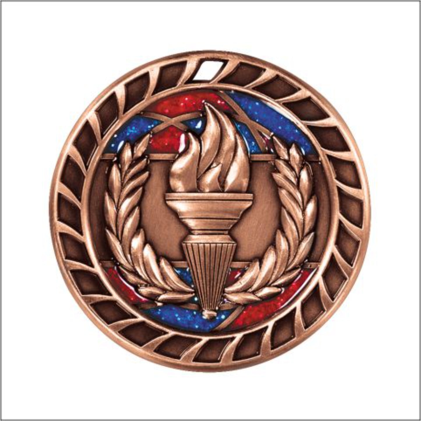 Glitter Victory Medal 2.5" / Bronze (Copper Tone)