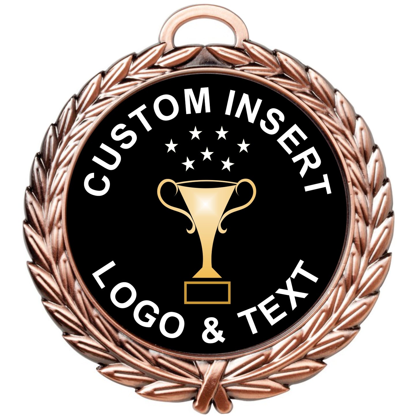 Laurel Insert Holder Medal 4" / Bronze (Copper Tone)