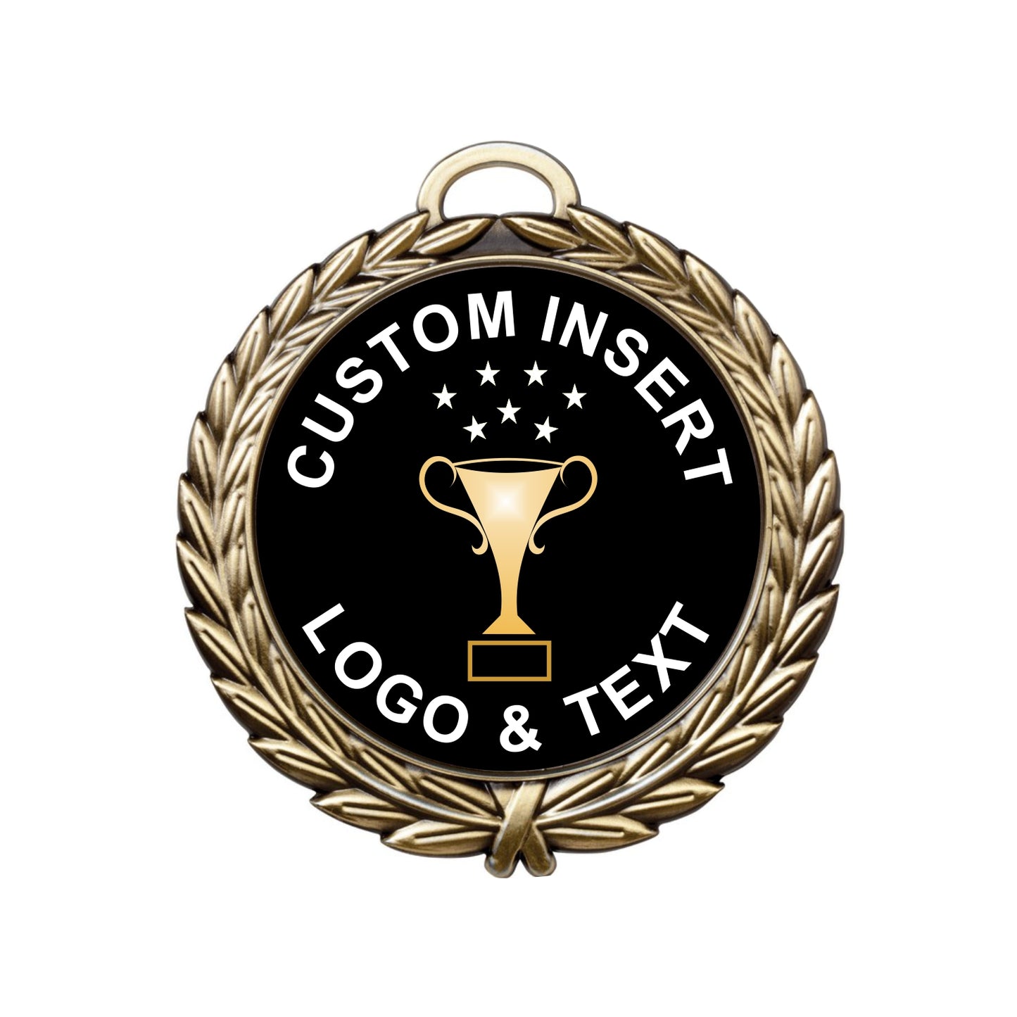 Laurel Insert Holder Medal 2.75" / Gold