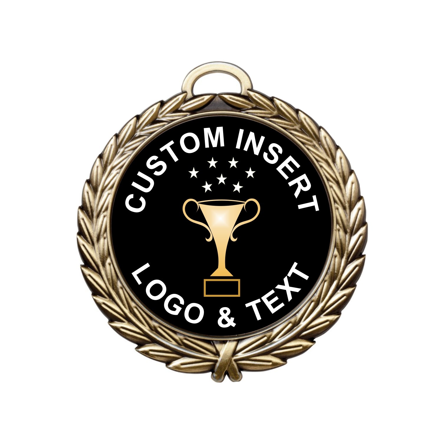 Laurel Insert Holder Medal 2.75" / Gold
