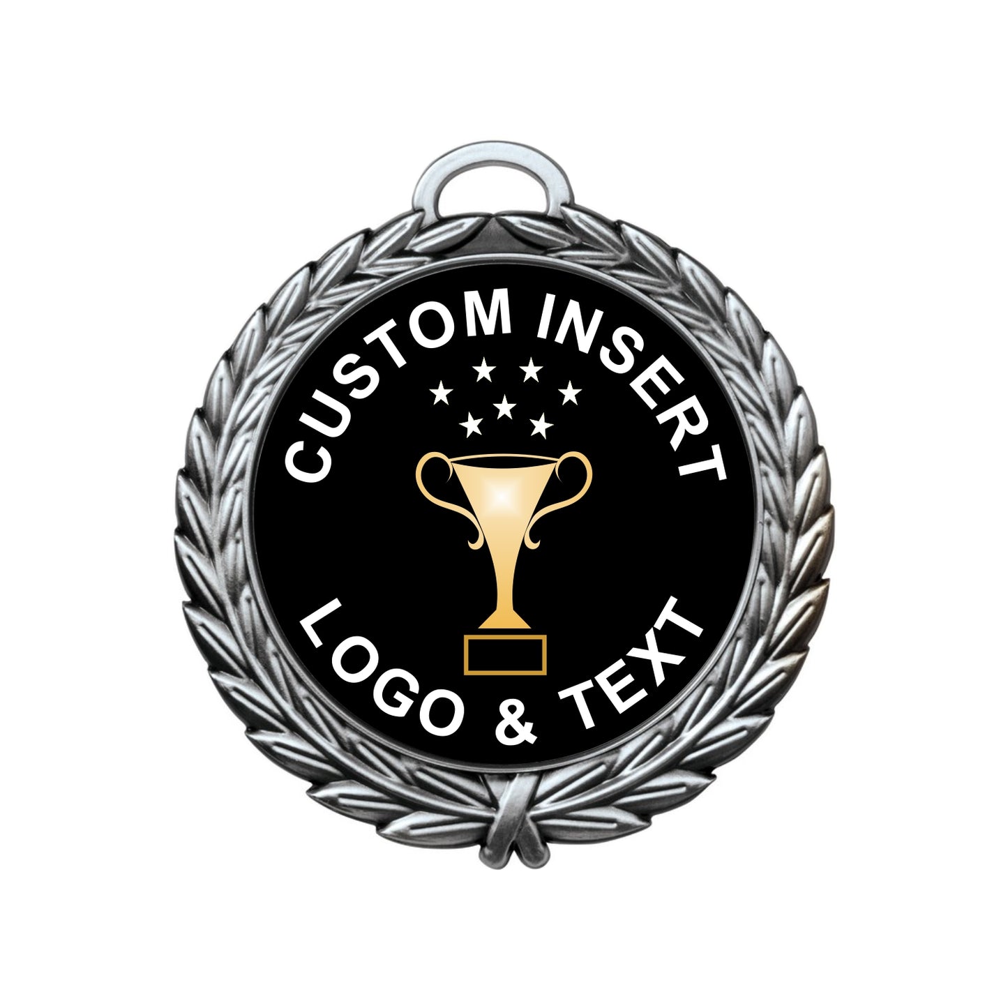 Laurel Insert Holder Medal 2.75" / Silver