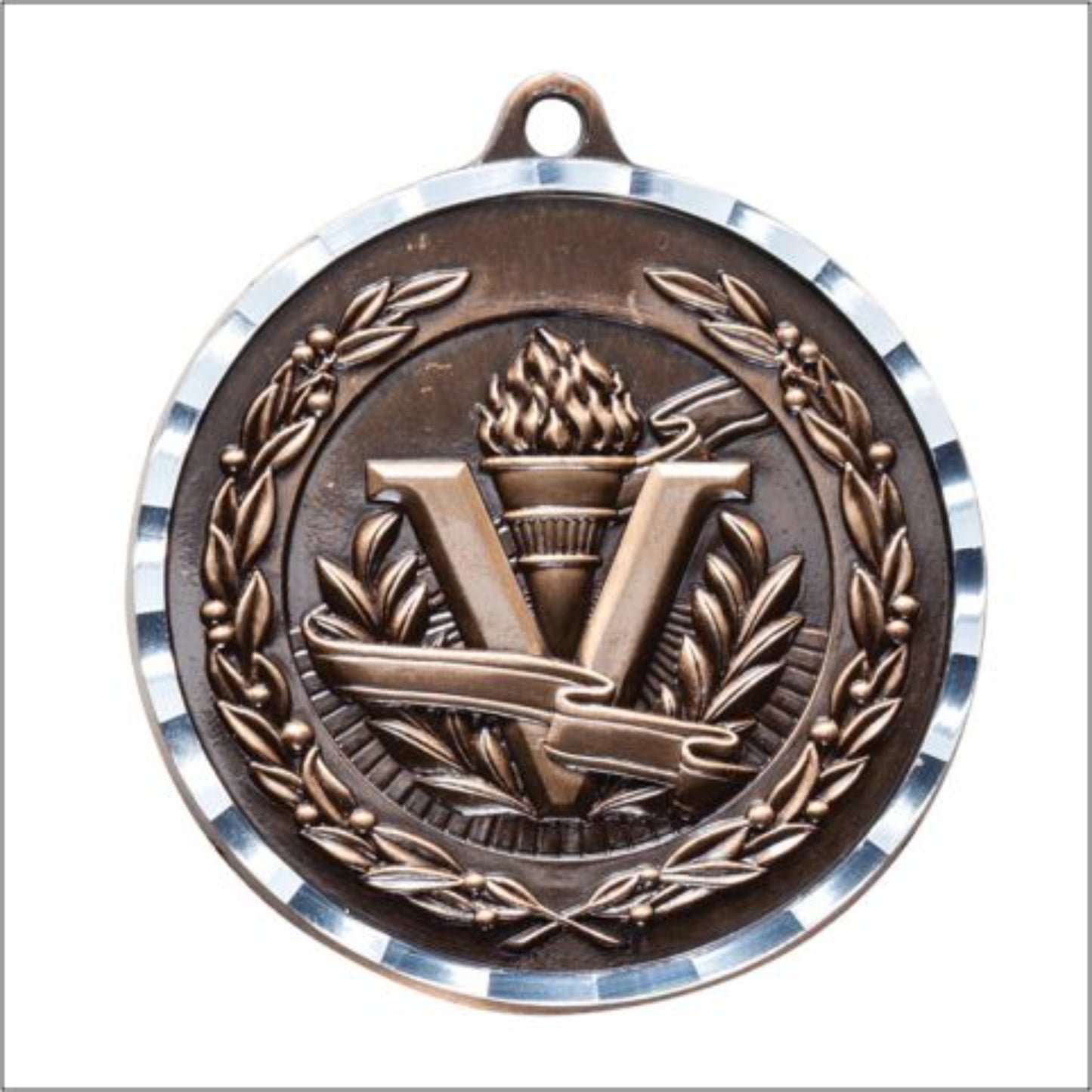 Diamond Cut Victory Medal 2" / Bronze (Copper Tone)