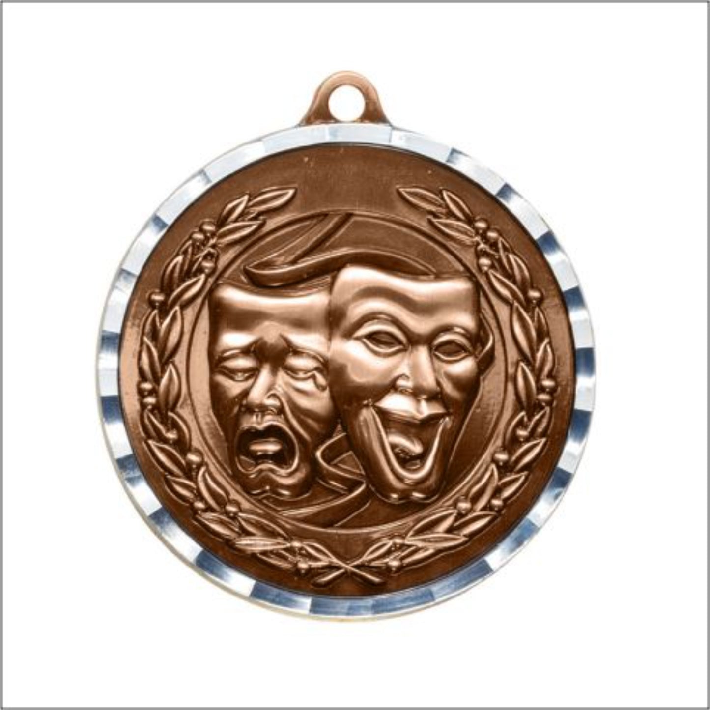 Diamond Cut Drama Medal 2" / Bronze (Copper Tone)