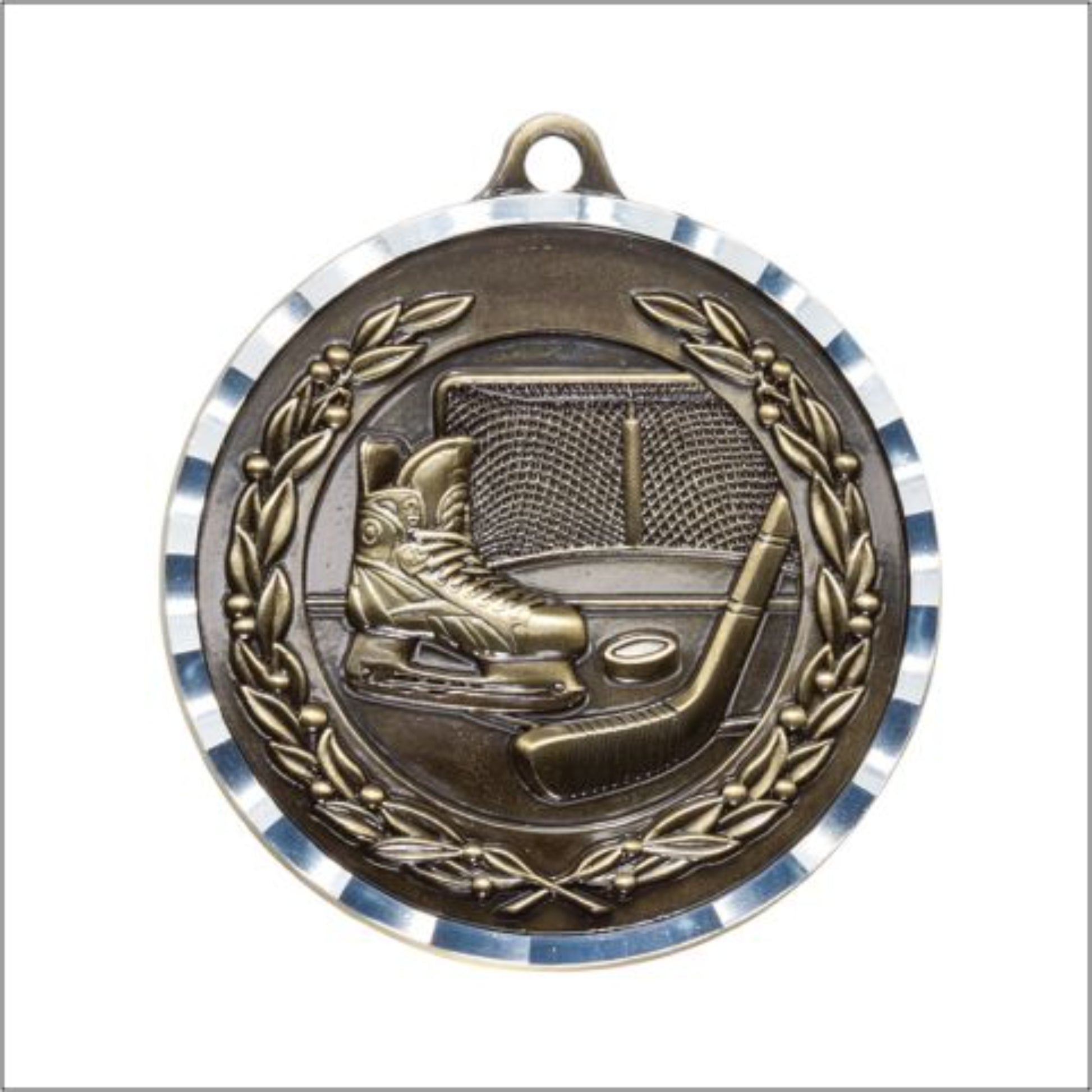 Diamond Cut Hockey Medal 2" / Gold