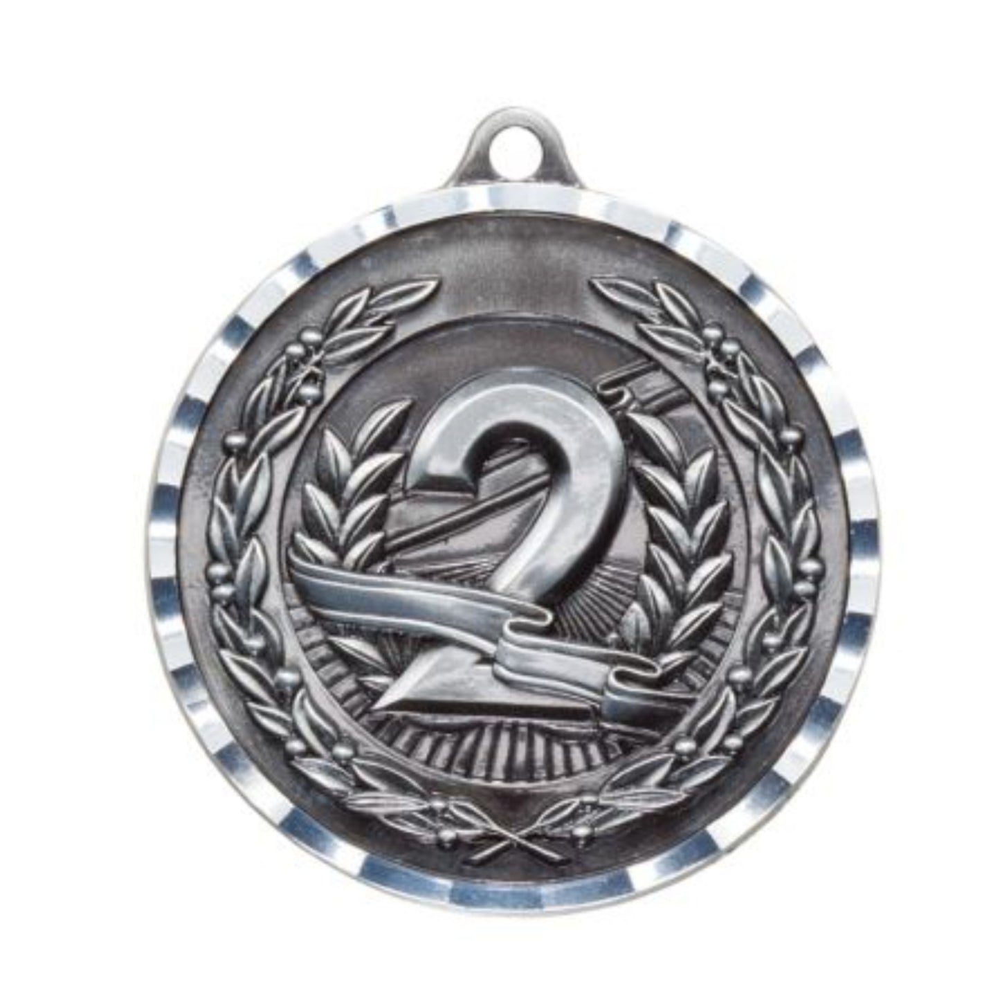 Diamond Cut 2nd Place Medal 2" / Silver
