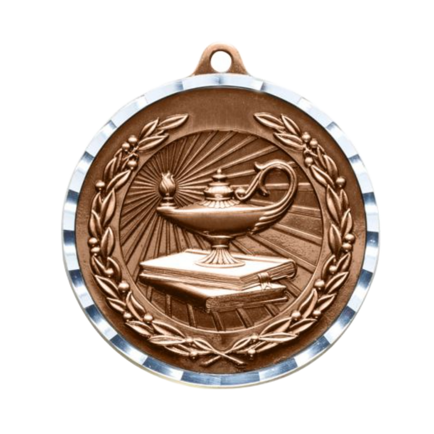 Diamond Cut Academic Medal 2" / Bronze (Copper Tone)