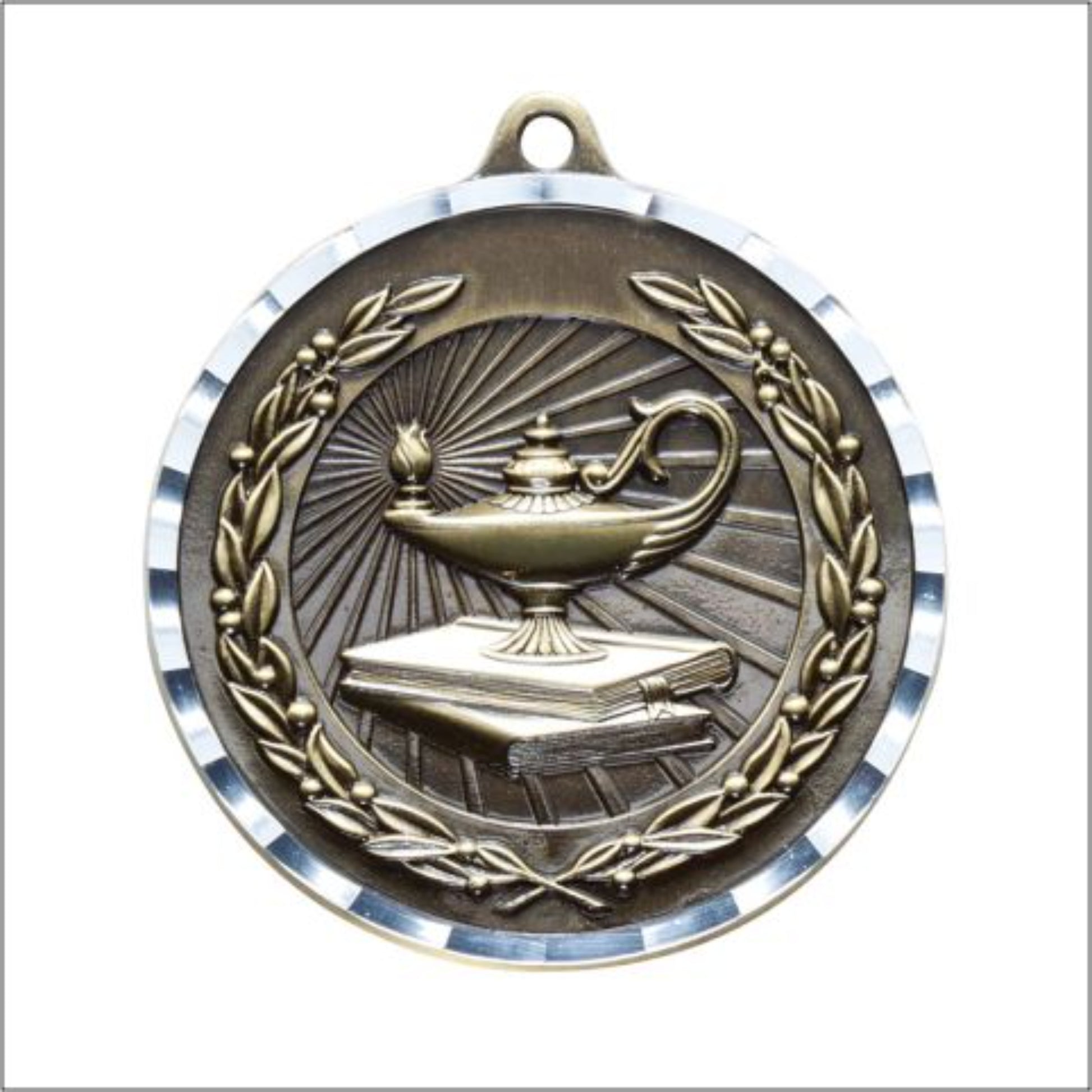 Diamond Cut Academic Medal 2" / Gold