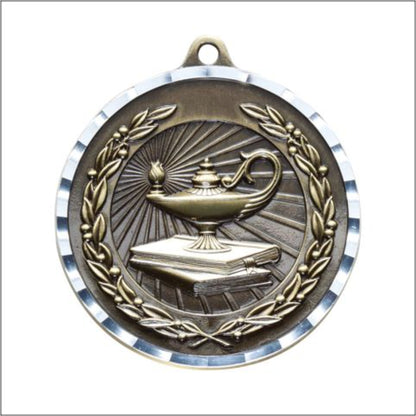 Diamond Cut Academic Medal 2" / Gold