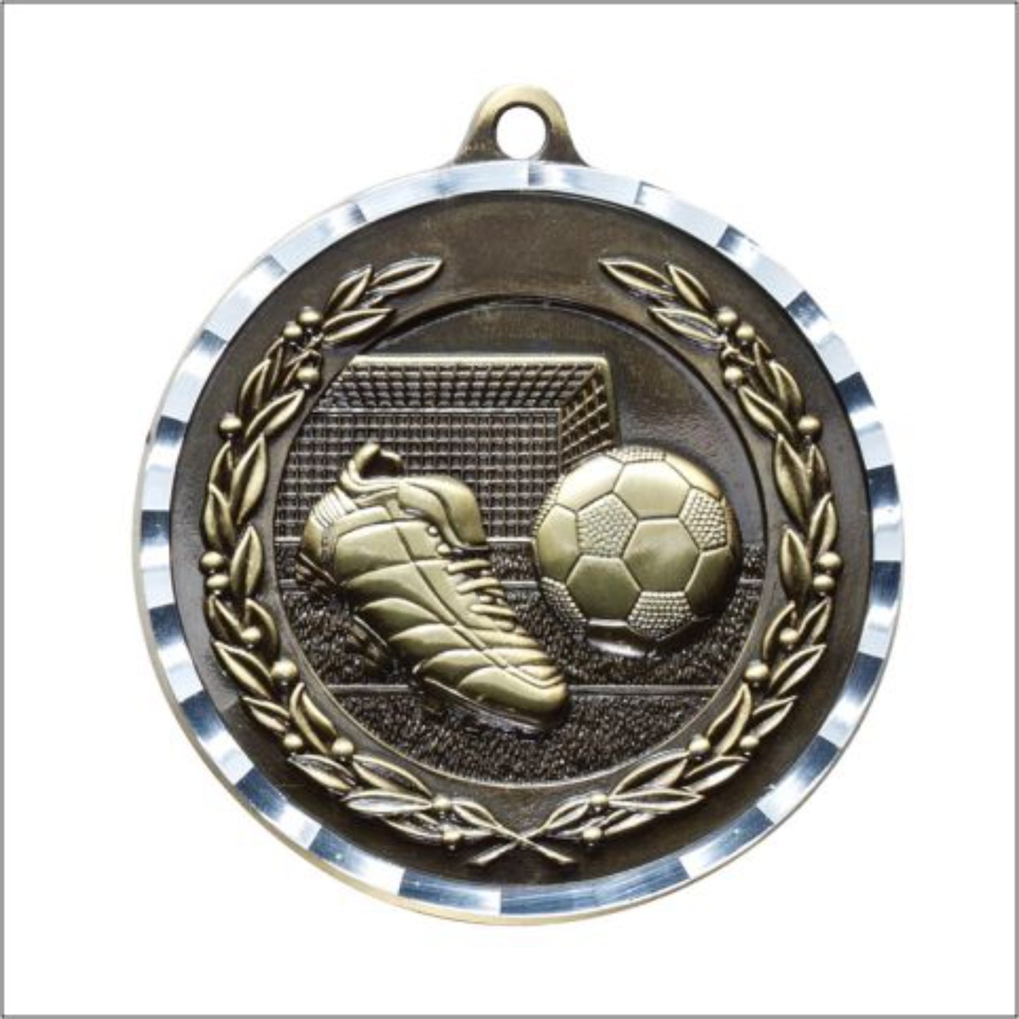 Diamond Cut Soccer Medal 2" / Gold