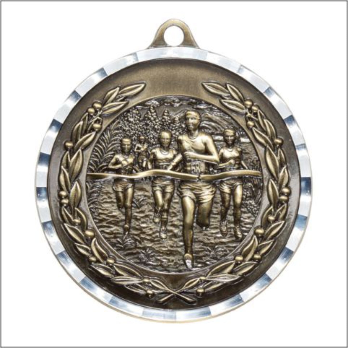 Diamond Cut Cross Country Medal 2" / Gold