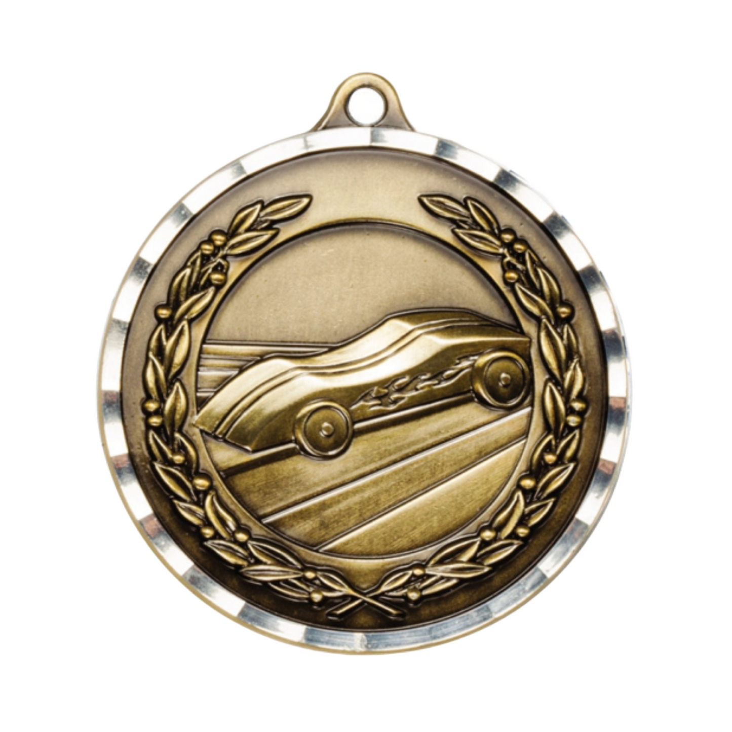Diamond Cut Pinewood Derby Medal 2" / Gold