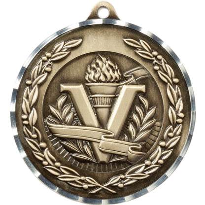 Diamond Cut Victory Medal 2.75" / Gold