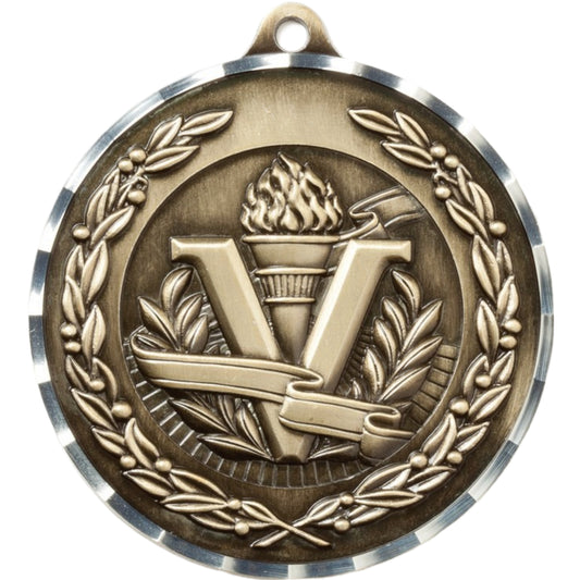 Diamond Cut Victory Medal 2.75" / Gold