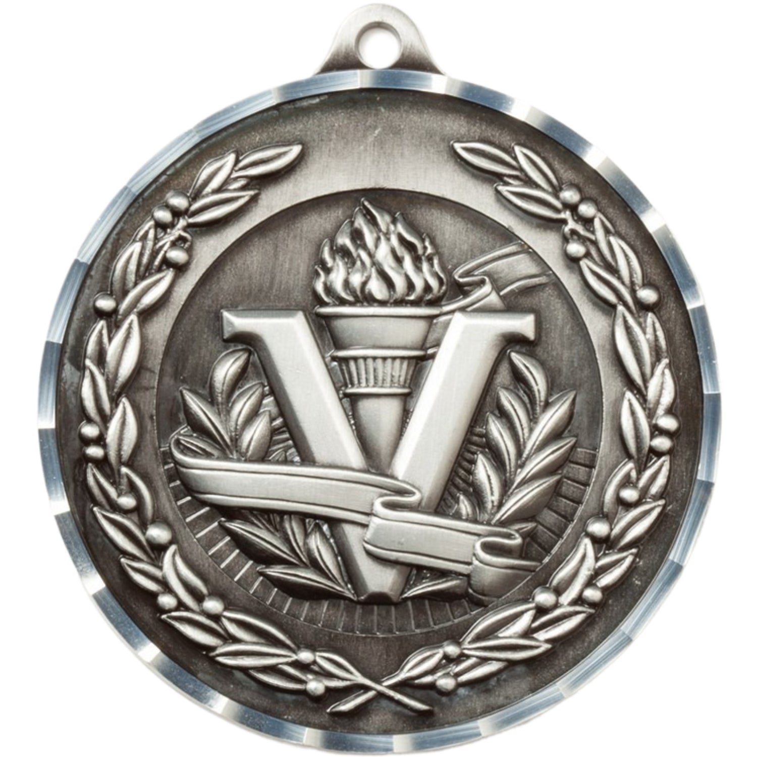 Diamond Cut Victory Medal 2.75" / Silver