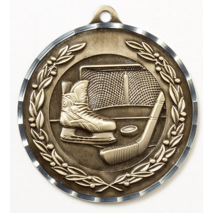 Diamond Cut Hockey Medal 2.75" / Gold