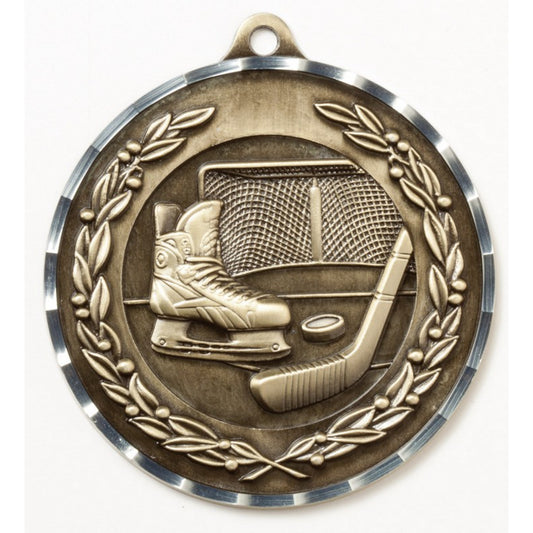 Diamond Cut Hockey Medal 2.75" / Gold