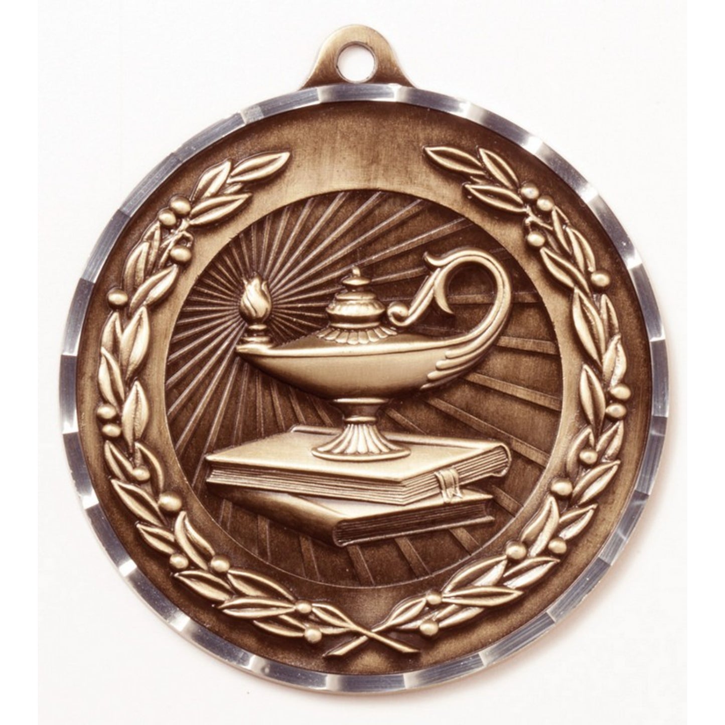 Diamond Cut Academic Medal 2.75" / Bronze (Copper Tone)