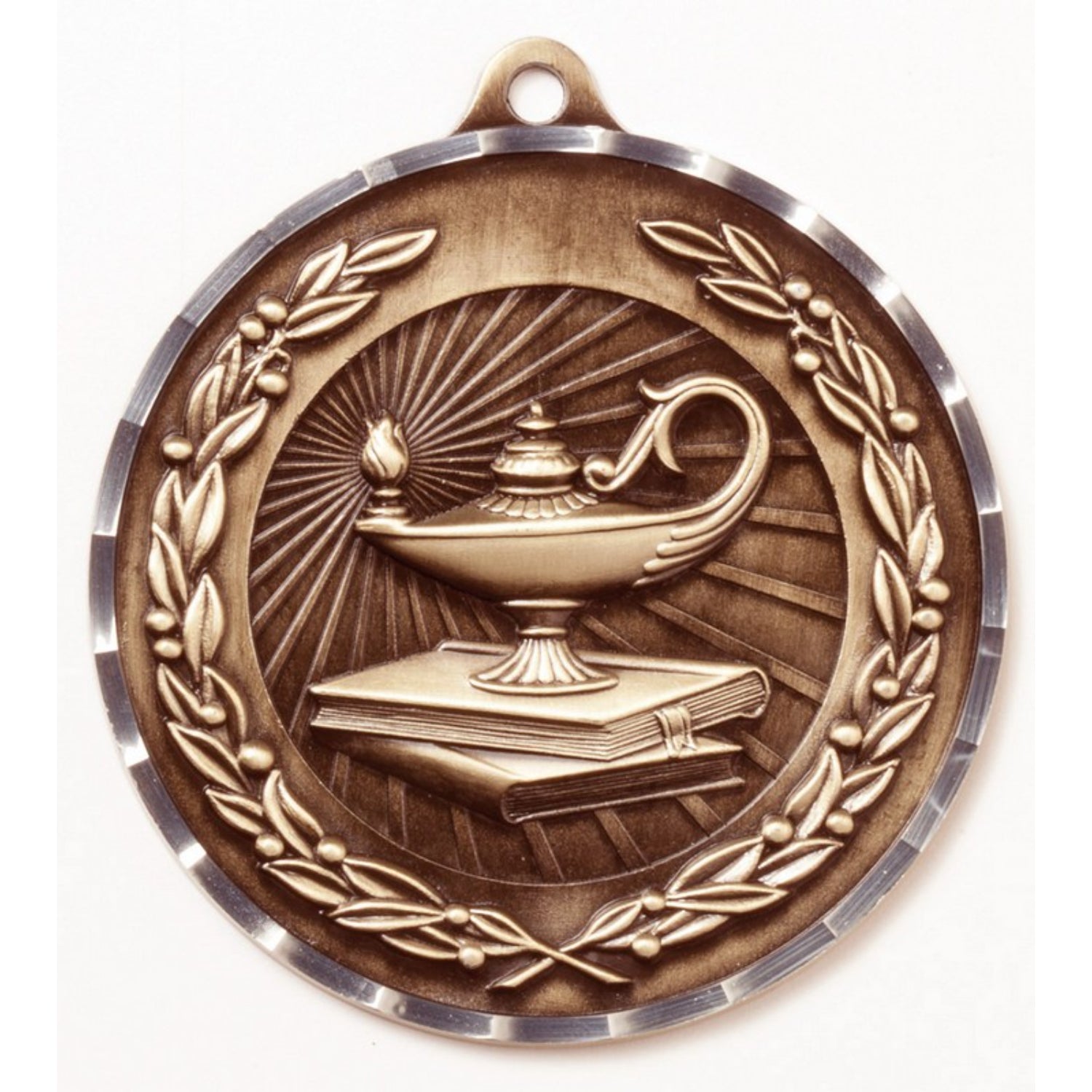 Diamond Cut Academic Medal 2.75" / Bronze (Copper Tone)