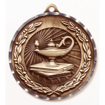 Diamond Cut Academic Medal 2.75" / Bronze (Copper Tone)